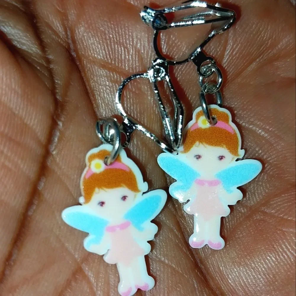Super cute girls clip-on earrings